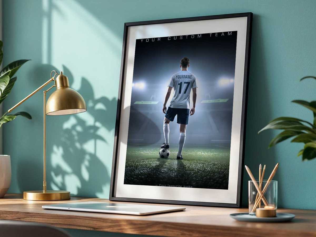Poster illustrating an age-appropriate training chart and milestones for youth soccer players