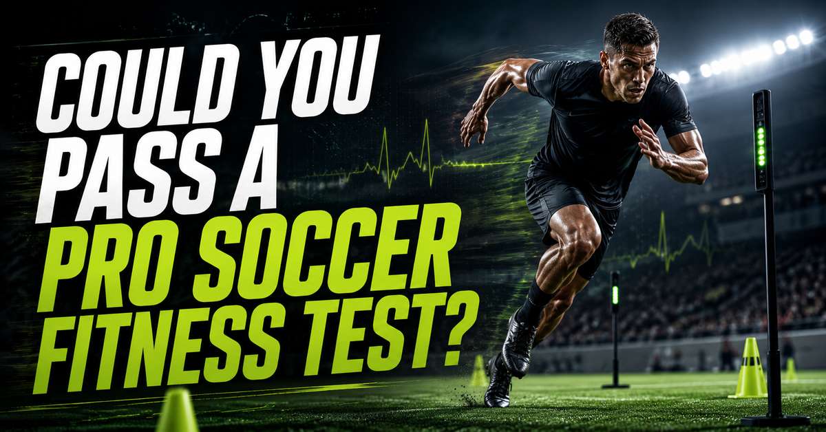 Player running repeated shuttle intervals on a pitch during an endurance test