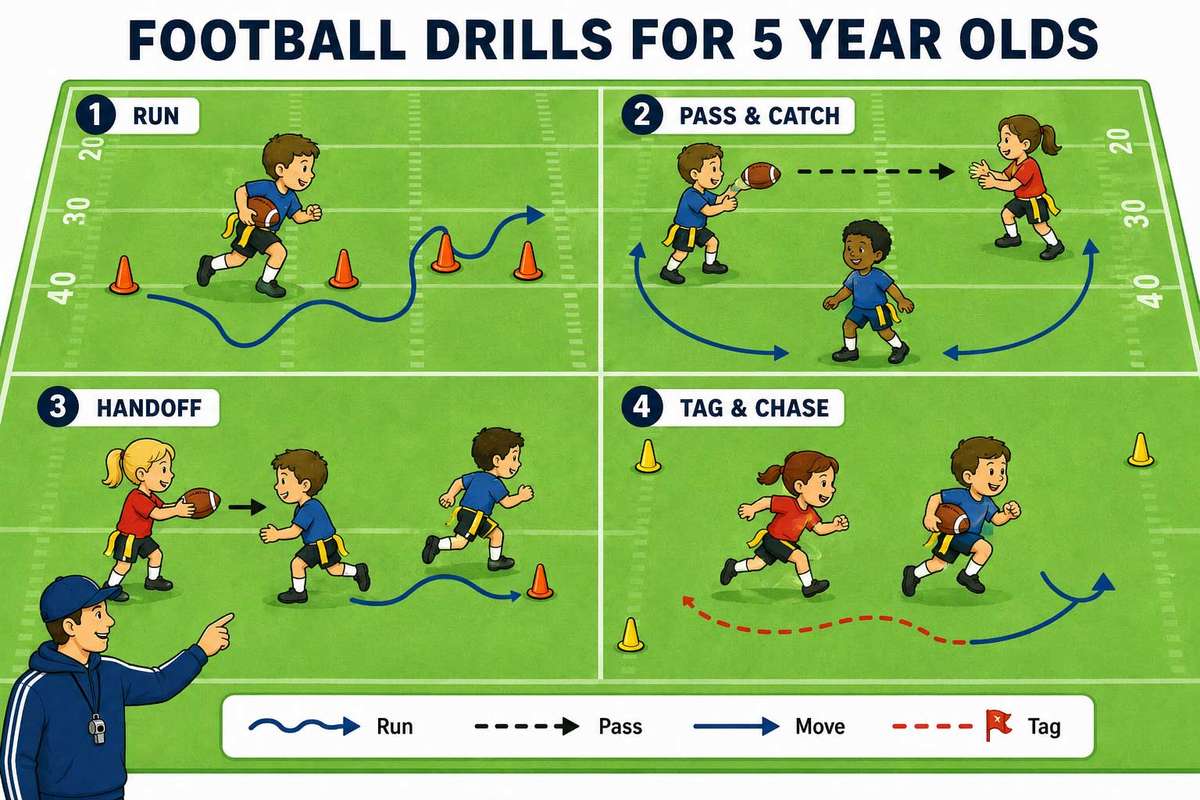 Two U8 players competing in a friendly 1v1 narrowly contested for possession inside a small square