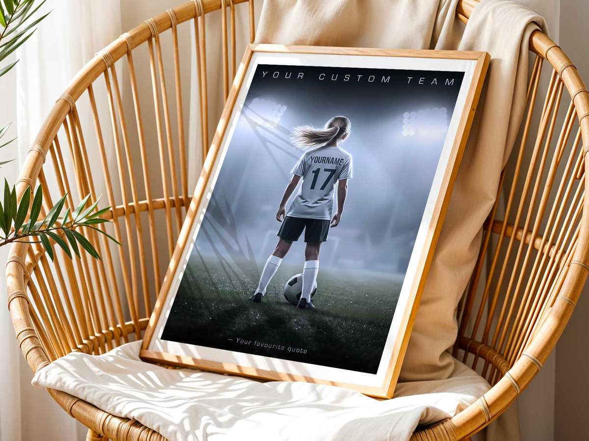 Senior Day Soccer shown in a refined composition showcasing dynamic play and bold pitch-side atmosphere