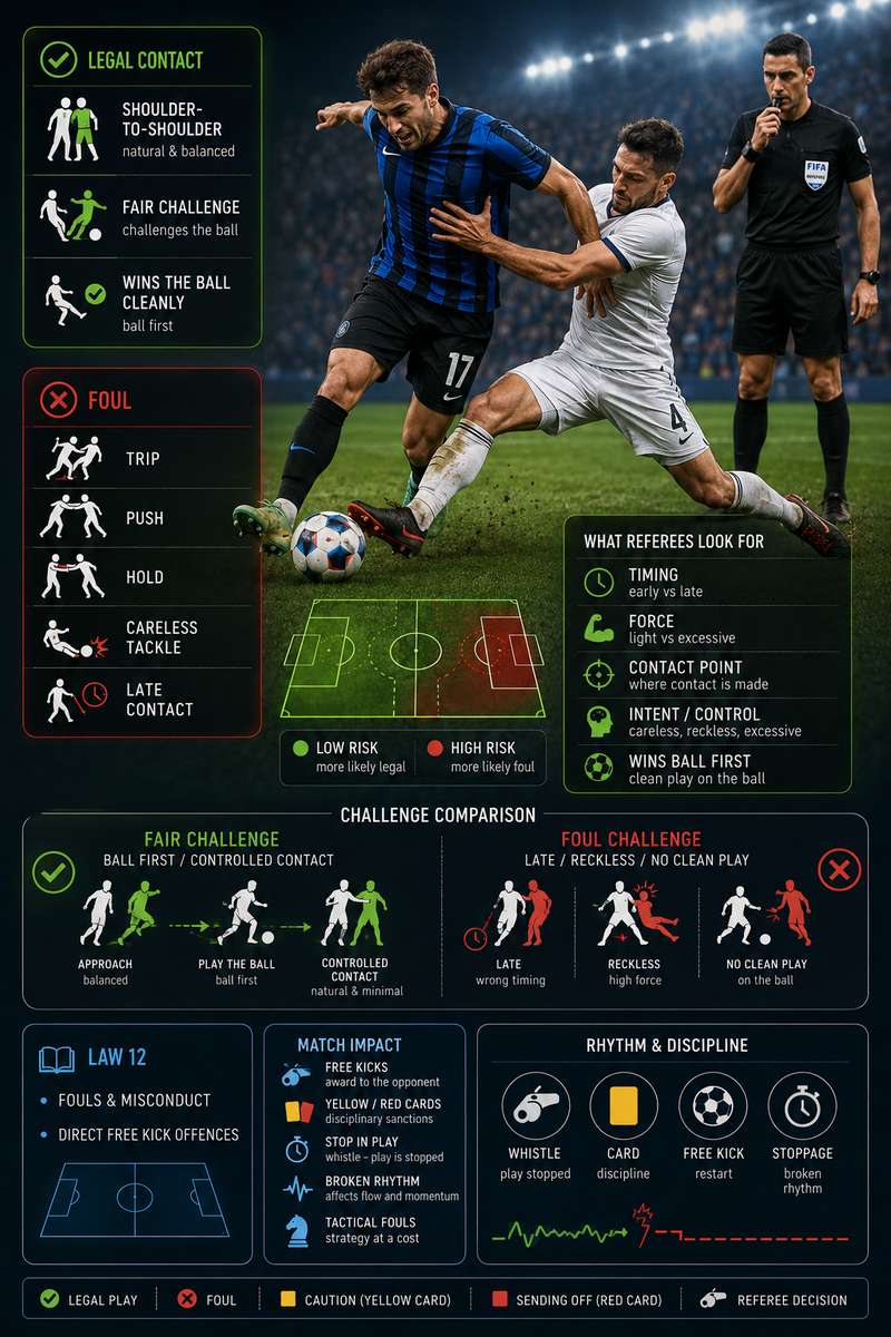 Defender executing a clean slide tackle winning the ball without making contact with the attacker