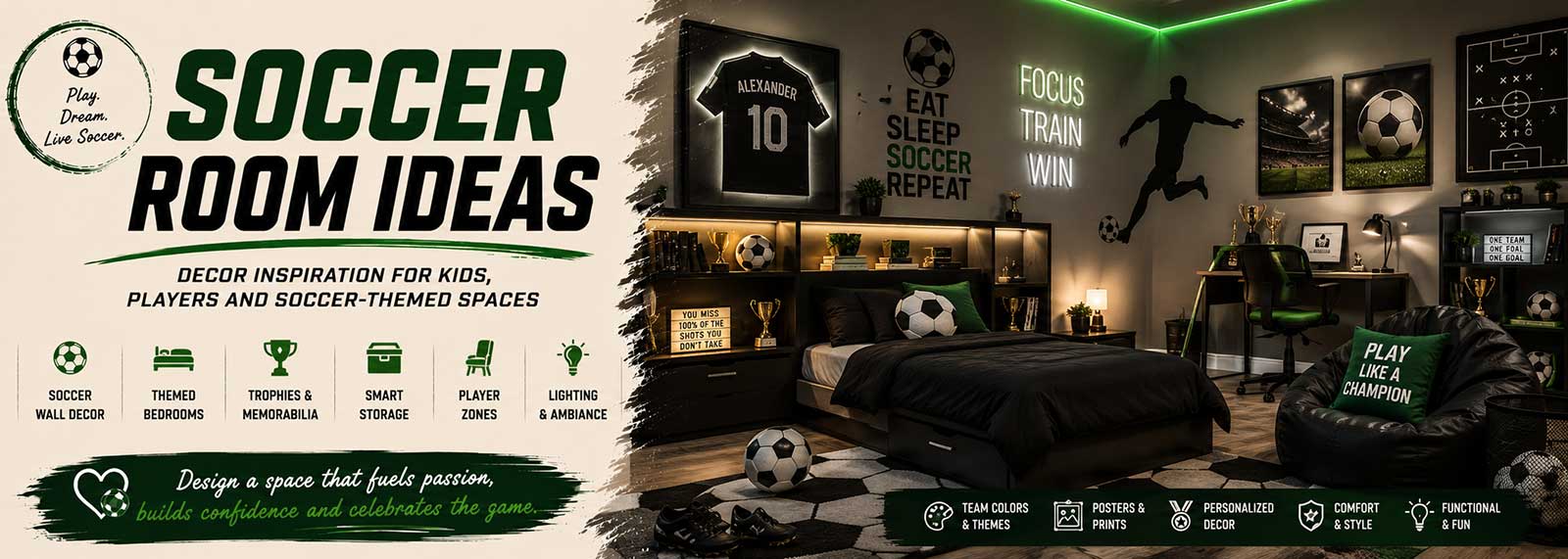 Soccer Room Ideas: Decor Inspiration for Kids, Players and Soccer-Themed Spaces
