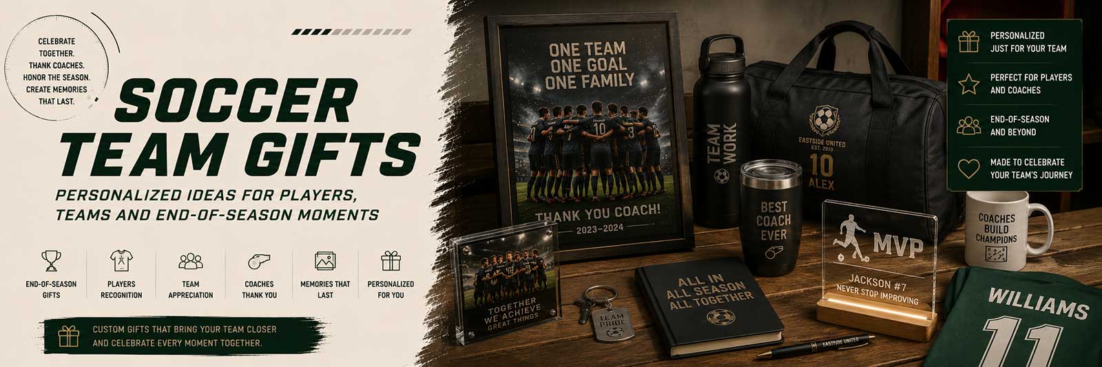 Soccer Team Gifts: Personalized Ideas for Players, Teams and End-of-Season Moments