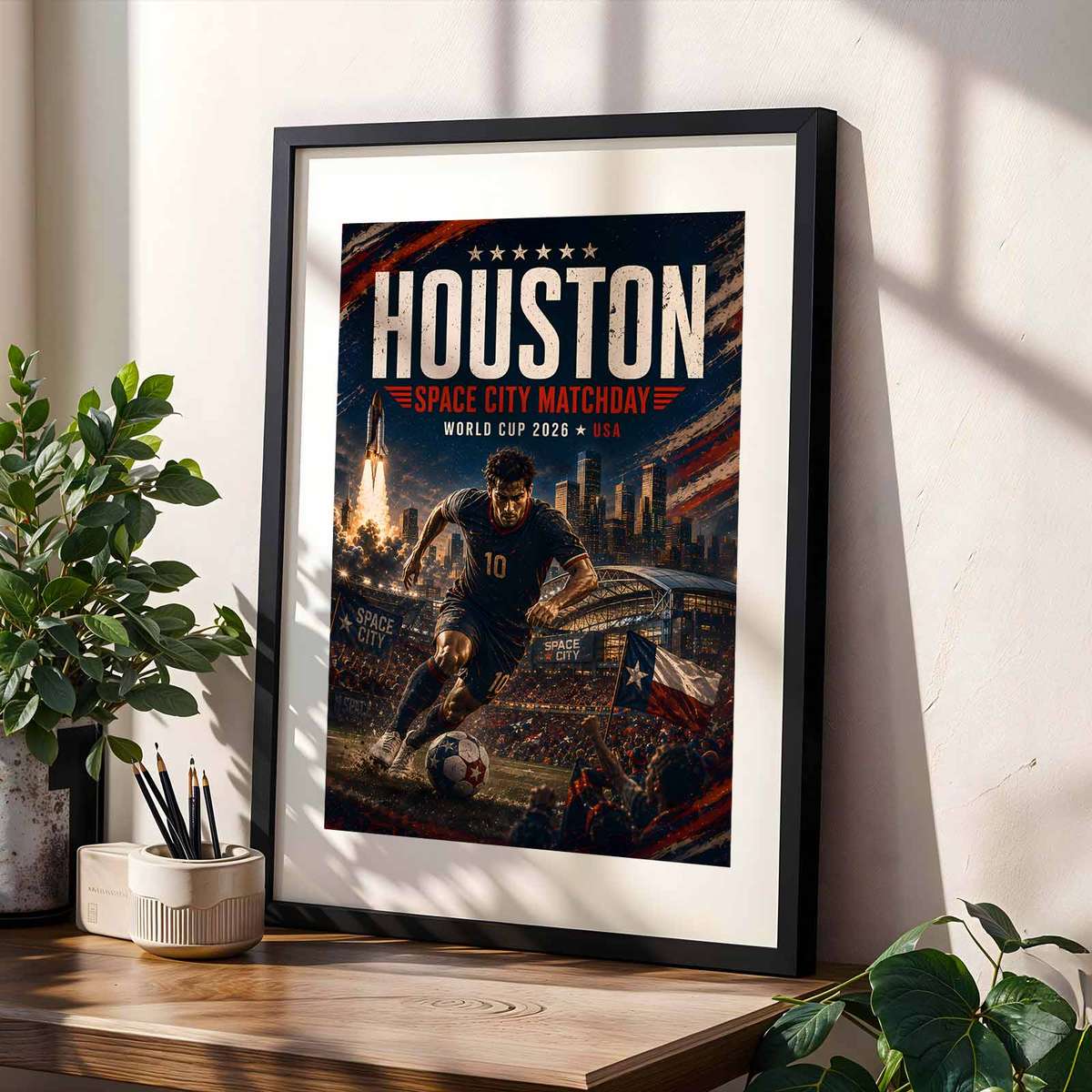 Close-up detail of a match ticket stub and seating map overlaid on a textured poster background
